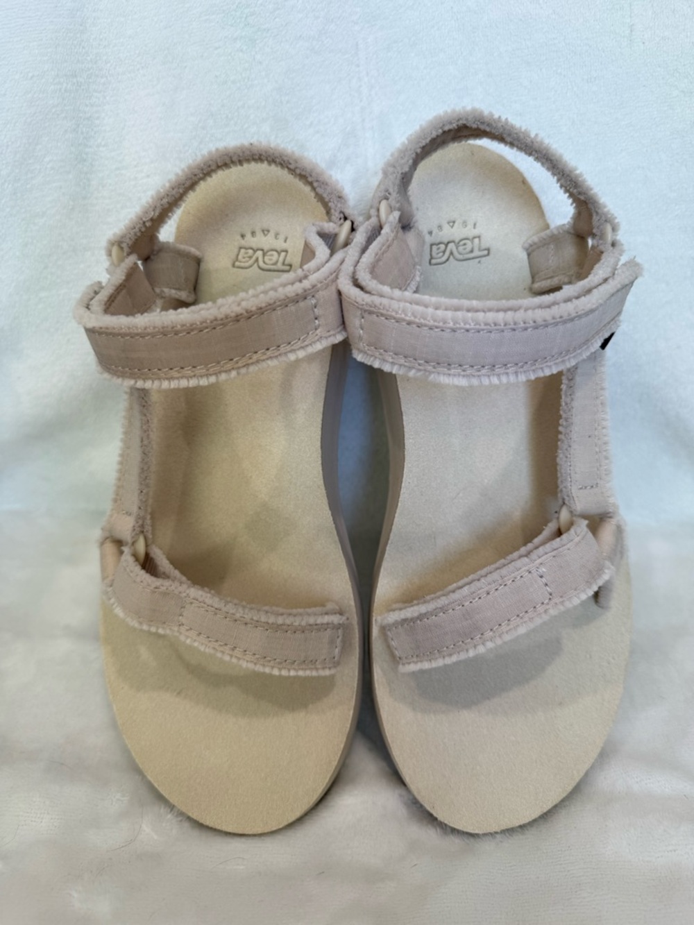 Teva Midform Universal Platform Sandals Women’s Size 9 Beige Canvas Comfort